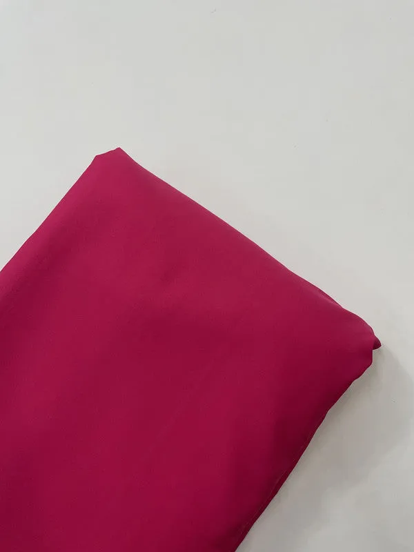 Barbie Pink Plain Dyed Poly Crepe Fabric (Per Meter - Rs 44 )