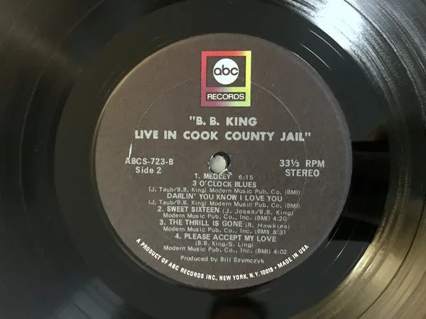 B.B. King - Live In Cook County Jail (LP, Album, RE) (VG)