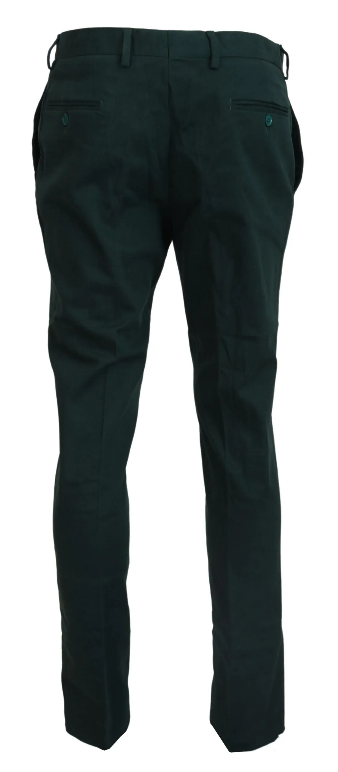 BENCIVENGA Elegant Dark Green Chino Trousers