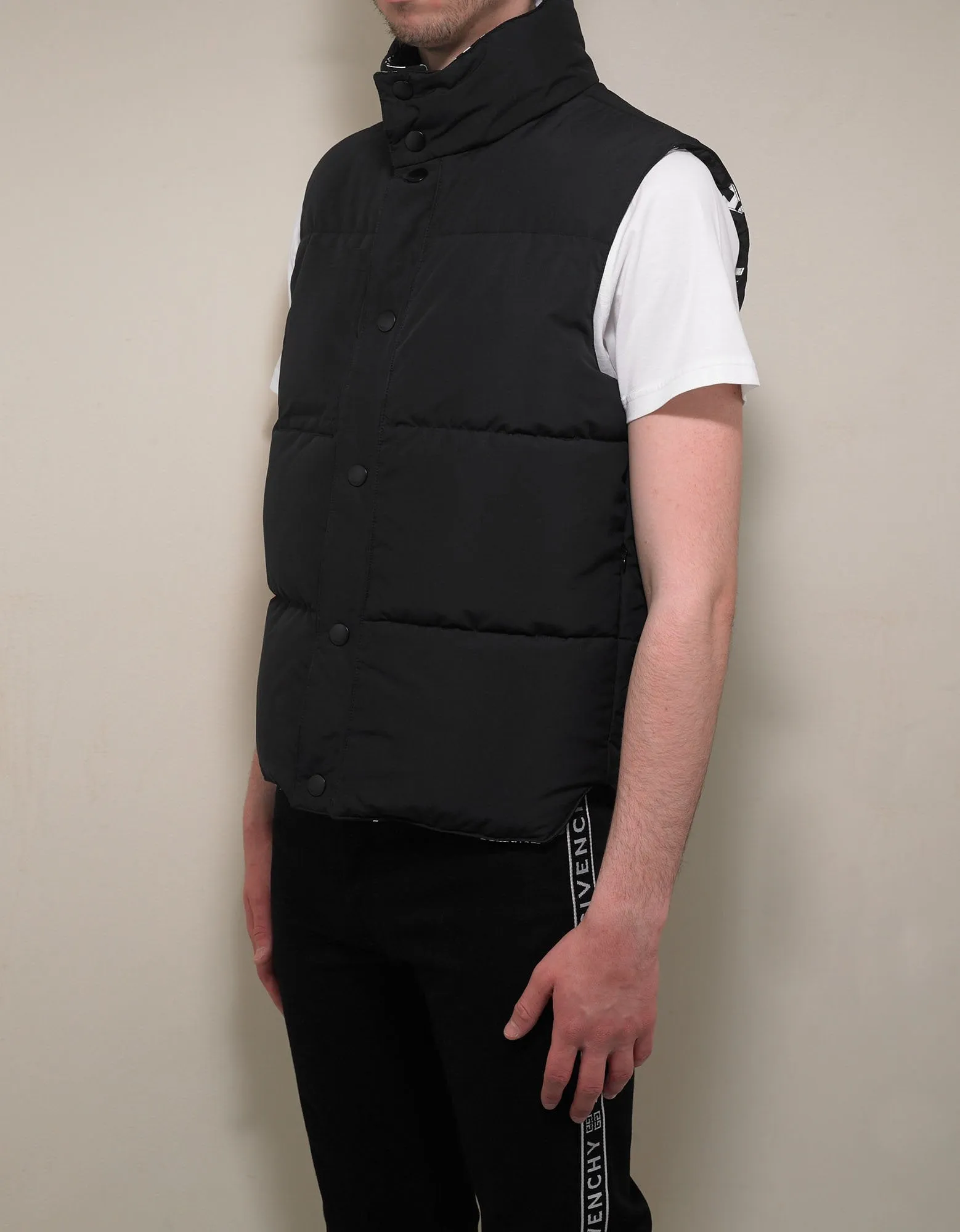 Black Logo Reversible Gilet