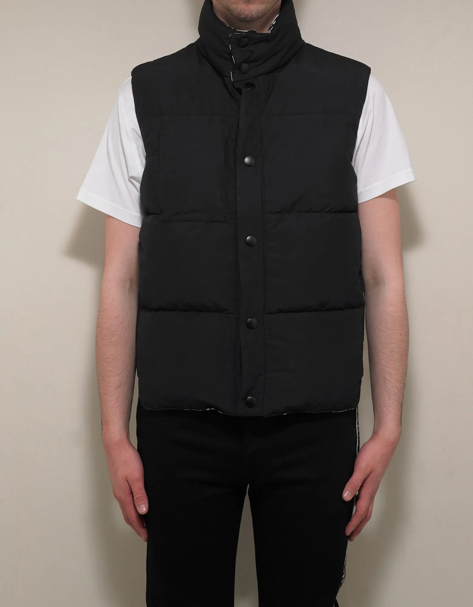 Black Logo Reversible Gilet