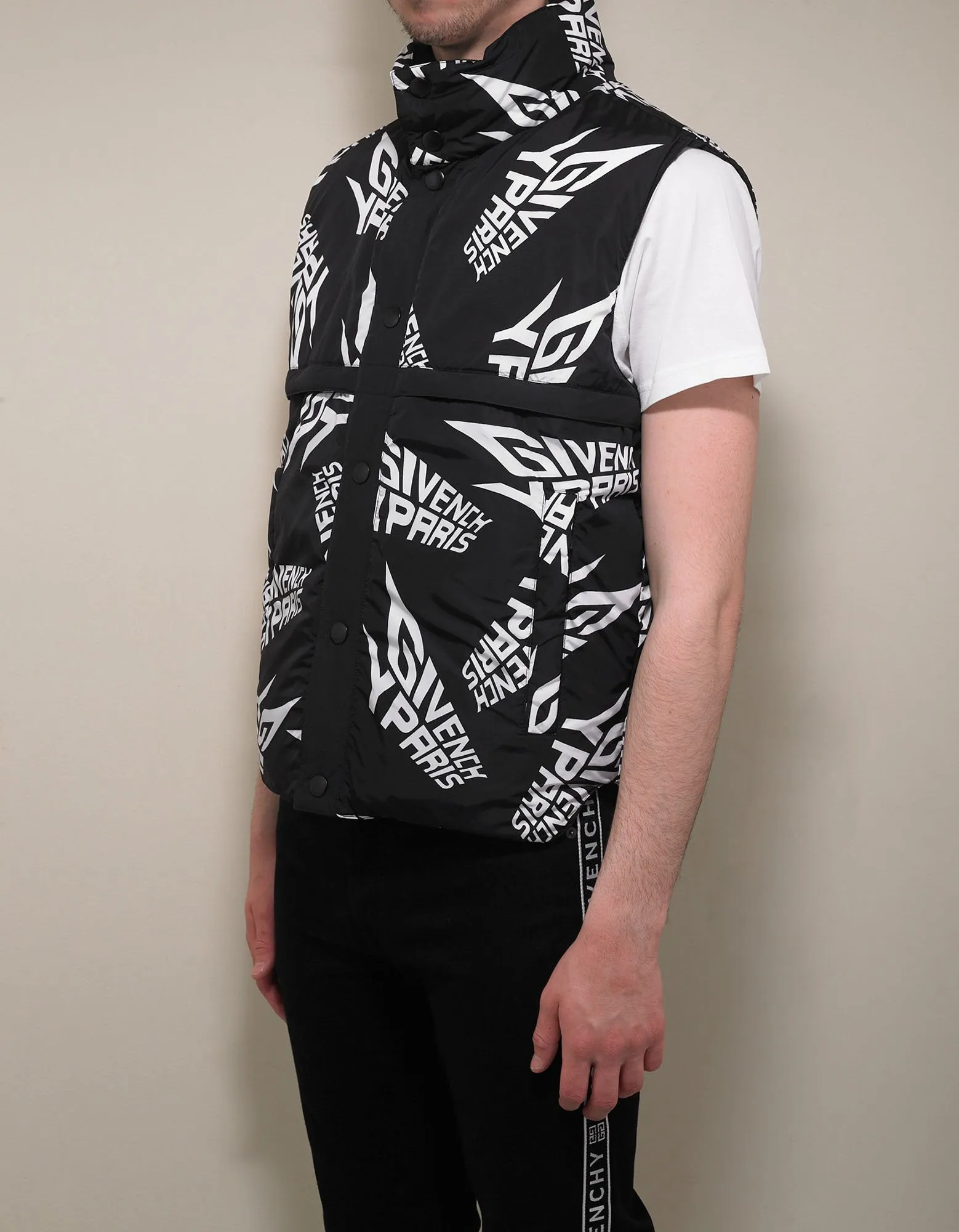 Black Logo Reversible Gilet