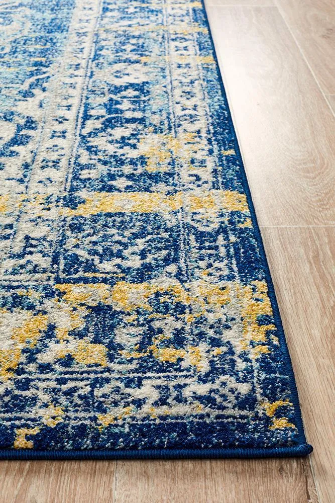 Boho Vintage April Navy Runner