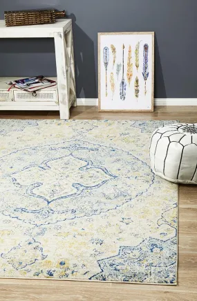 Boho Vintage Jenna Sky Blue Rug