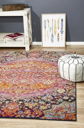 Boho Vintage Natalie Multi Coloured Rug