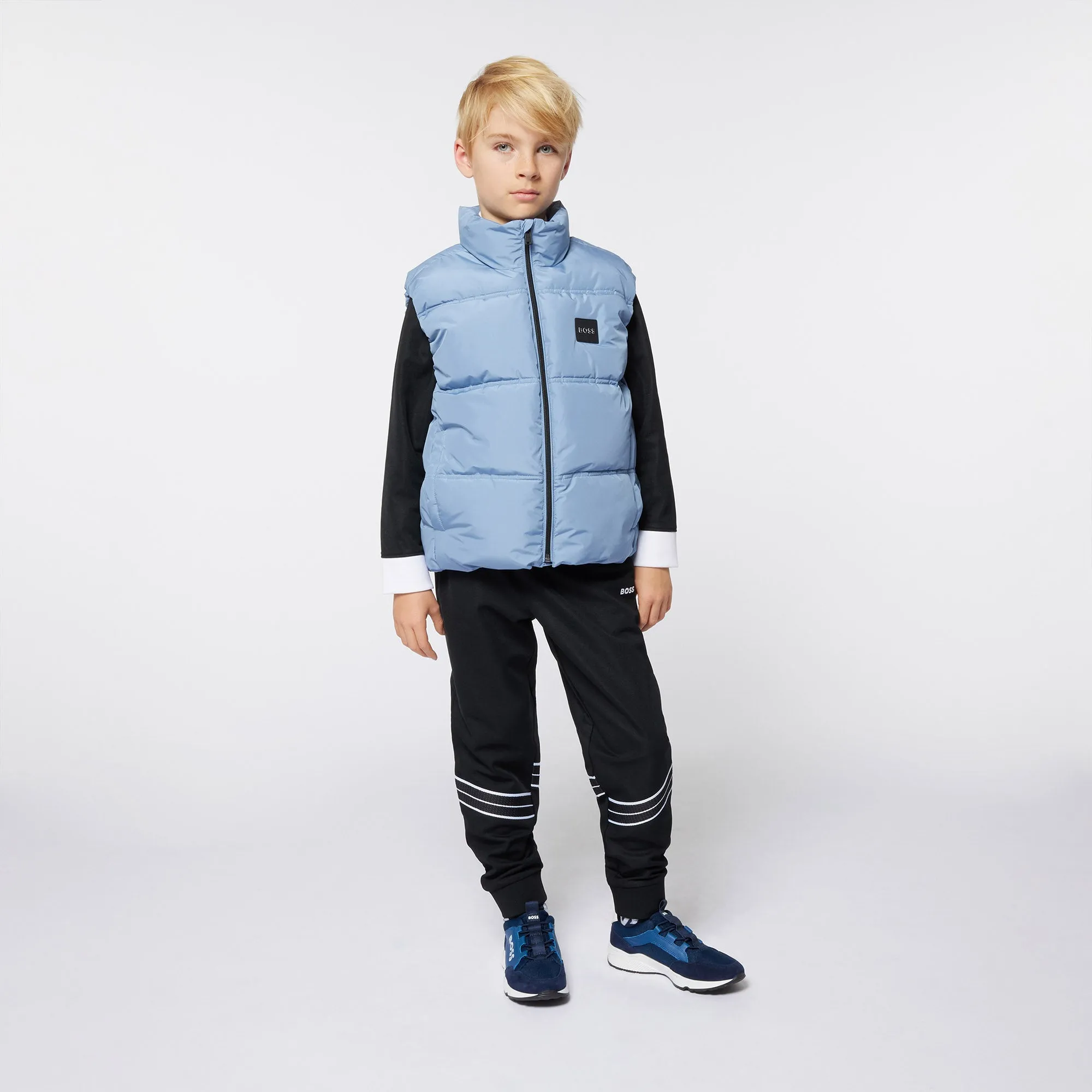 Boss - Grey/blue Puffer gilet