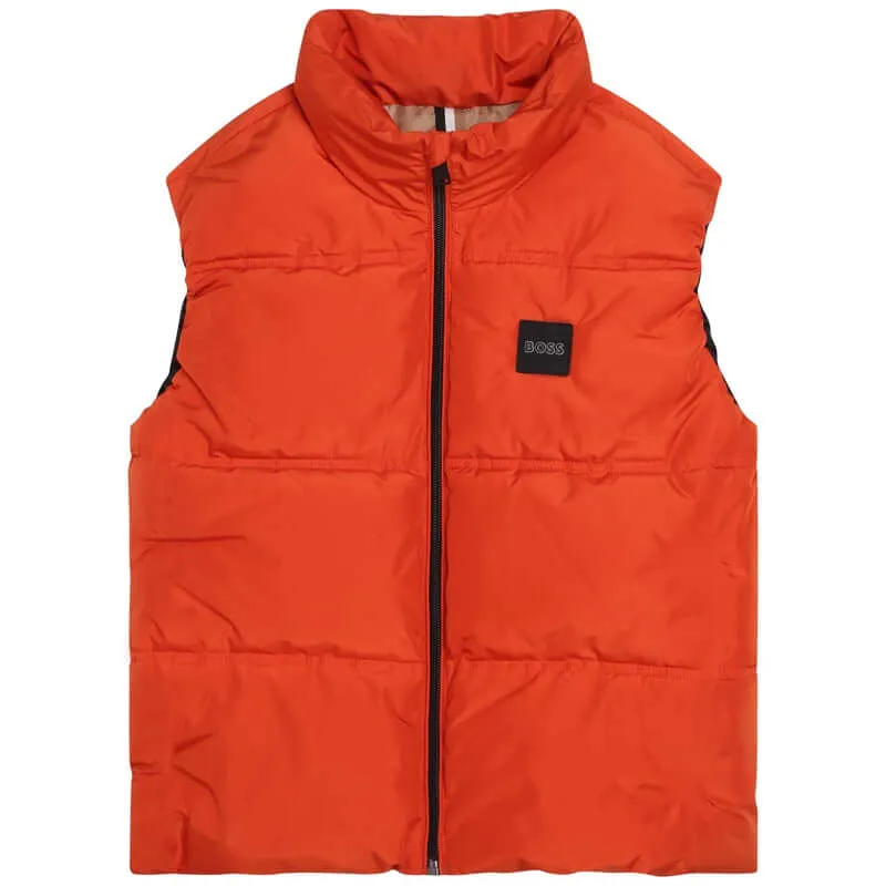 Boys Orange Gilet