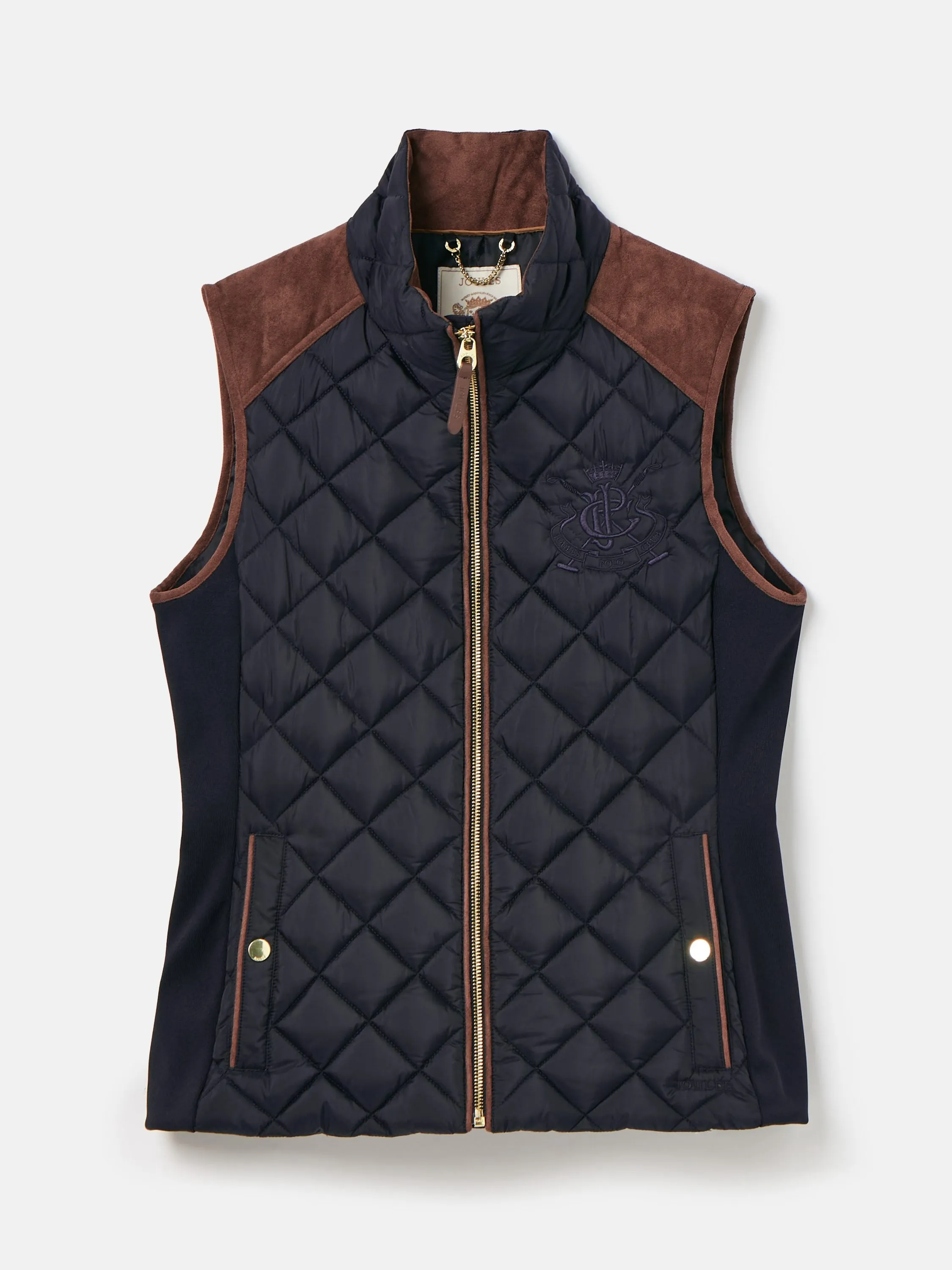 Braemar Luxe Navy Showerproof Diamond Quilted Gilet