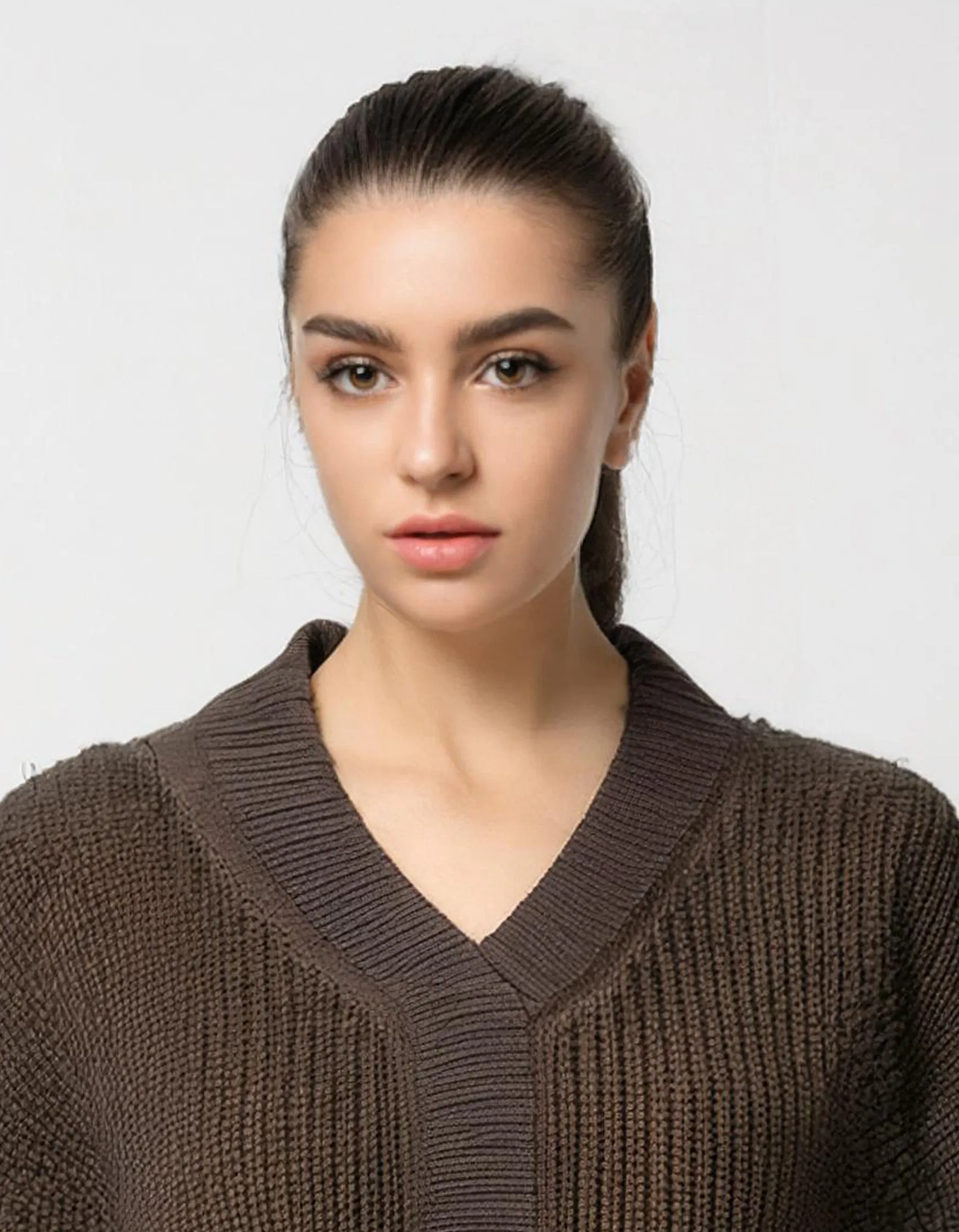 Brown Chunky Knit Pullover