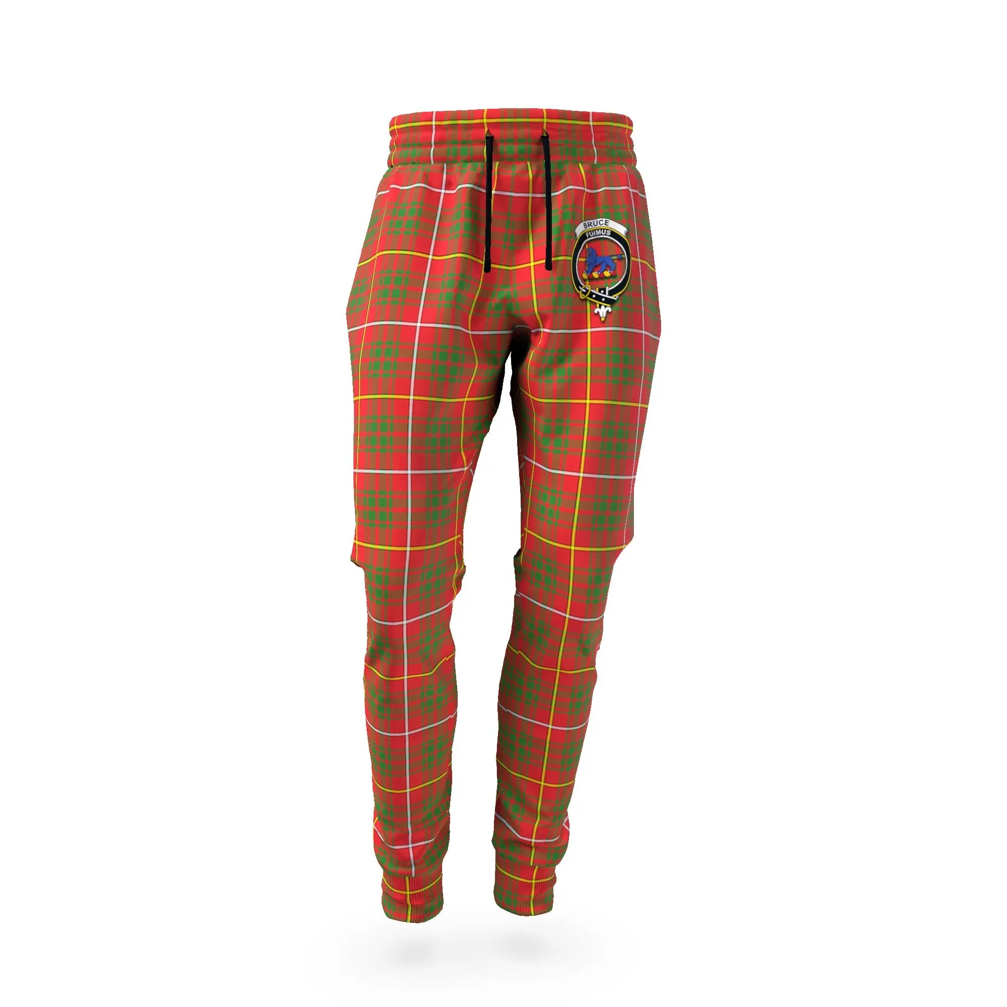 Bruce Modern Tartan Joggers Pants with Family Crest