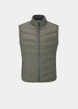 Calsall Men's Hybrid Gilet In Olive - Regular Fit