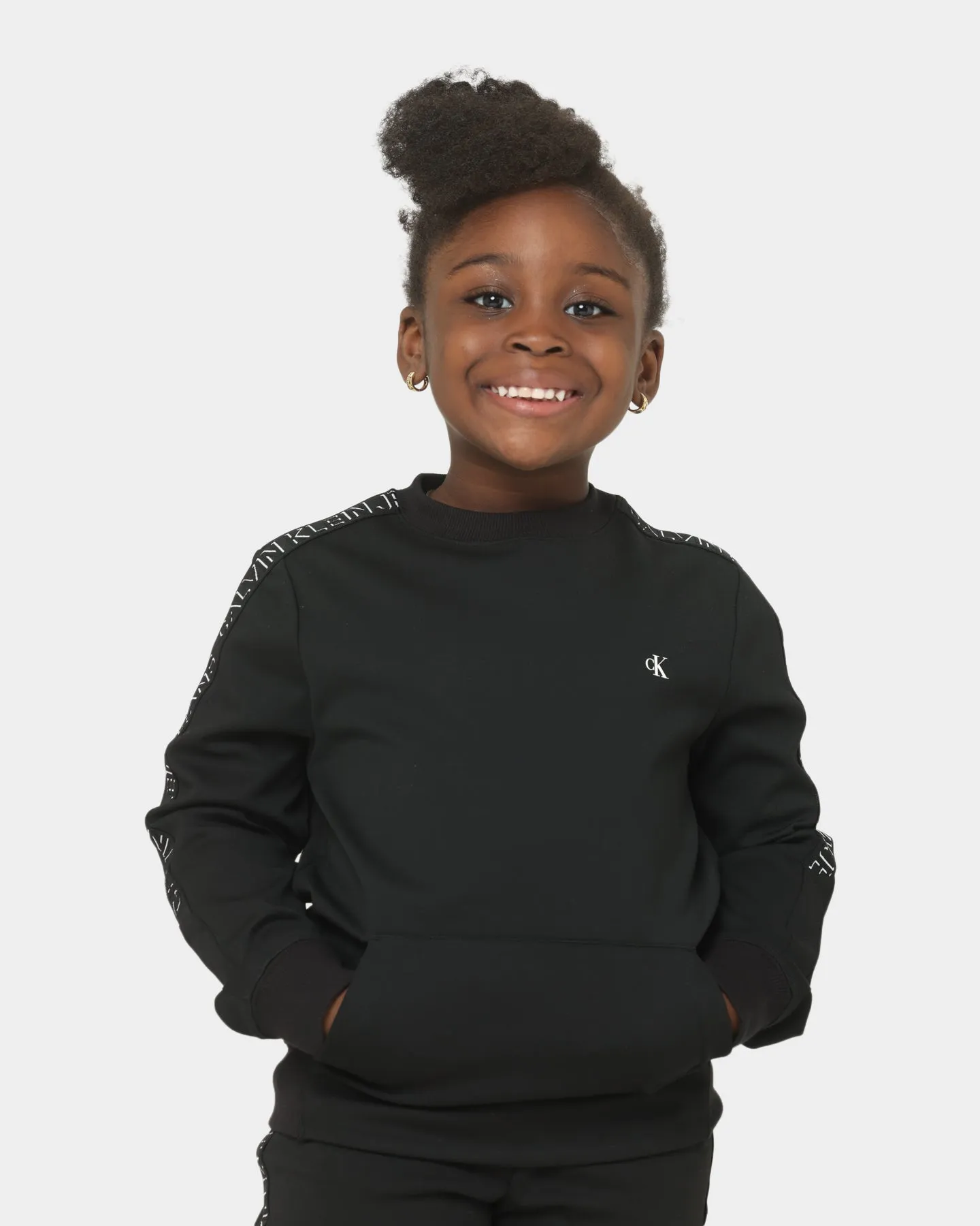 Calvin Klein Kids' Shadow Logo Tape Sweatshirt Black