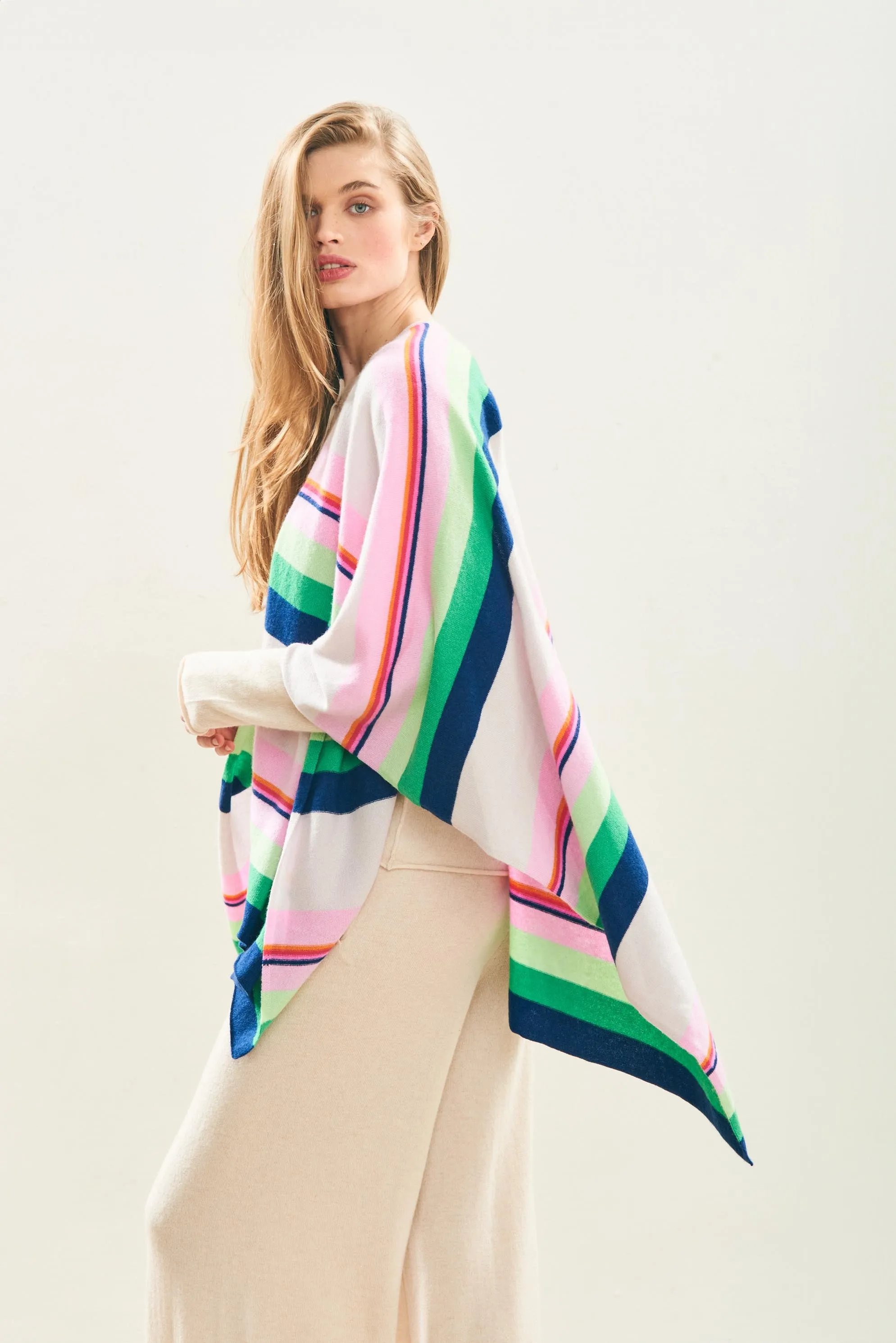 Cashmere Cabana Stripe Wrap in Multi