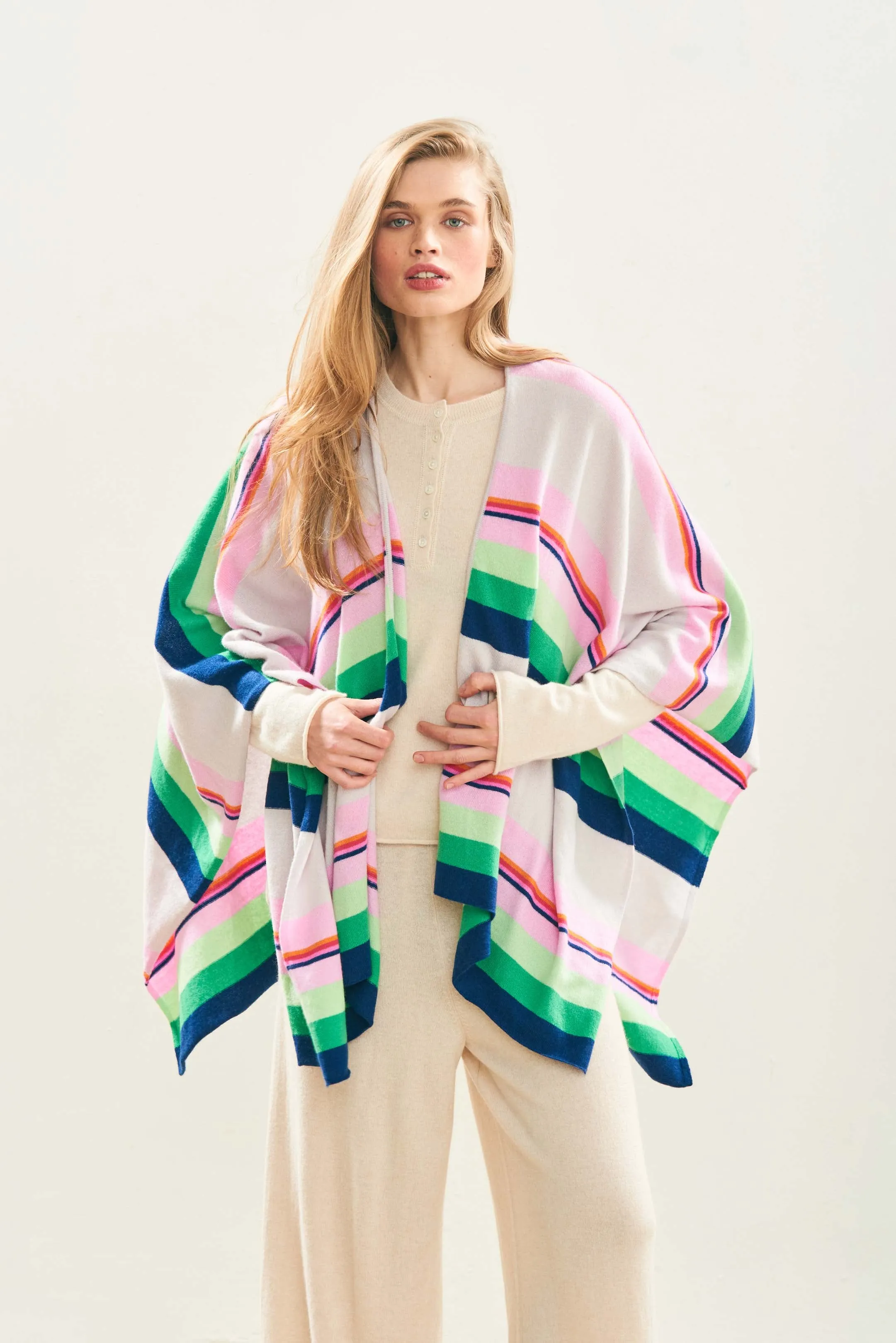 Cashmere Cabana Stripe Wrap in Multi