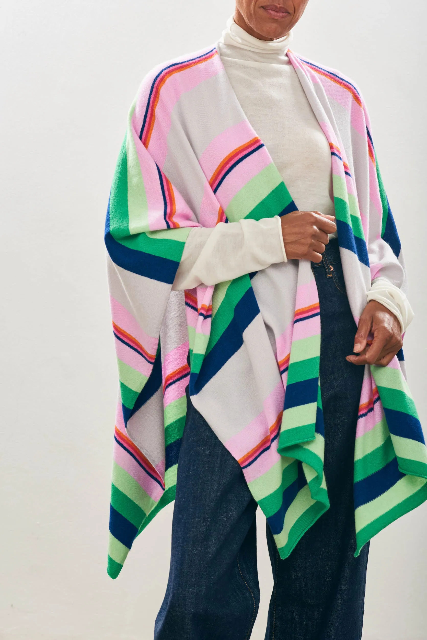 Cashmere Cabana Stripe Wrap in Multi