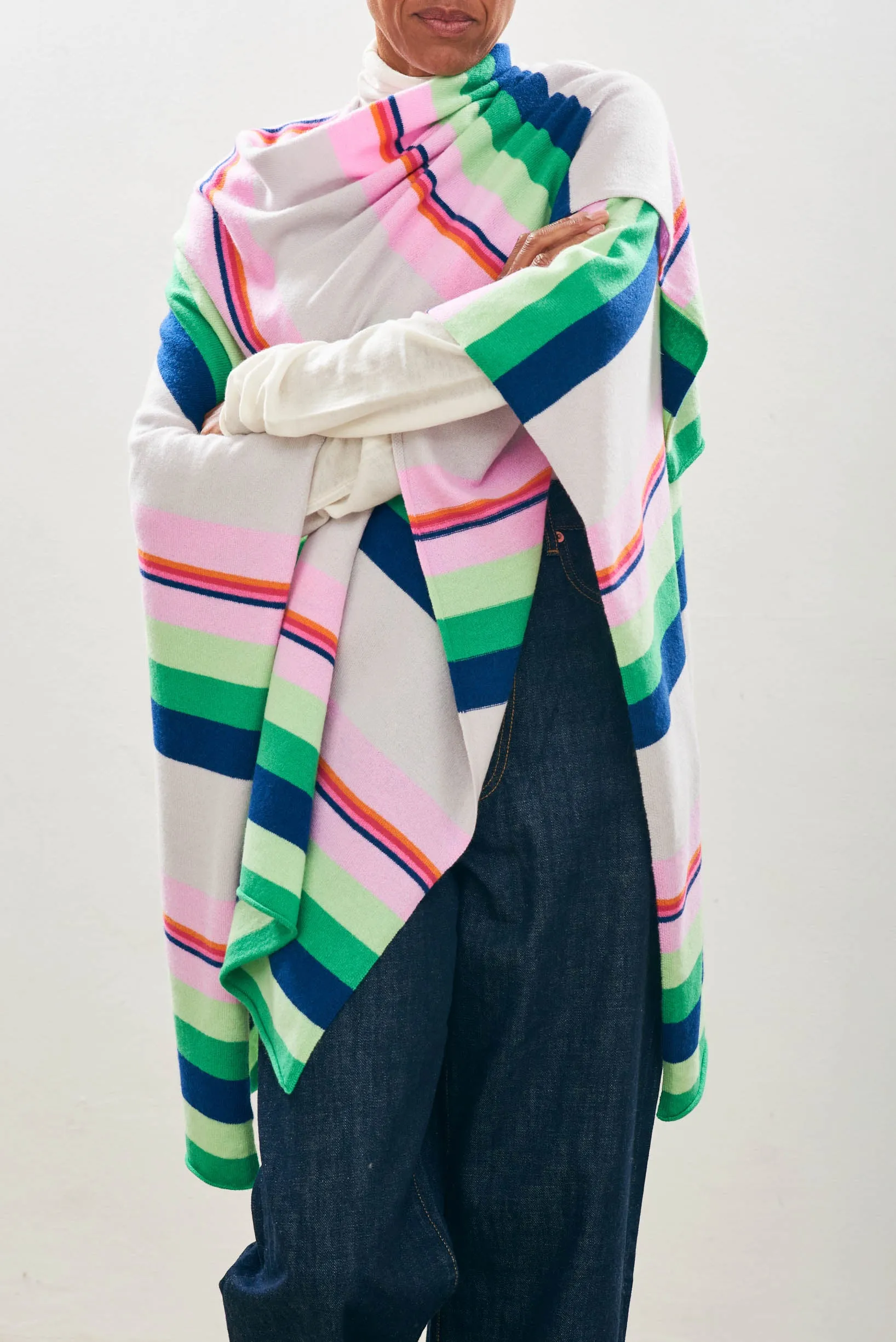 Cashmere Cabana Stripe Wrap in Multi