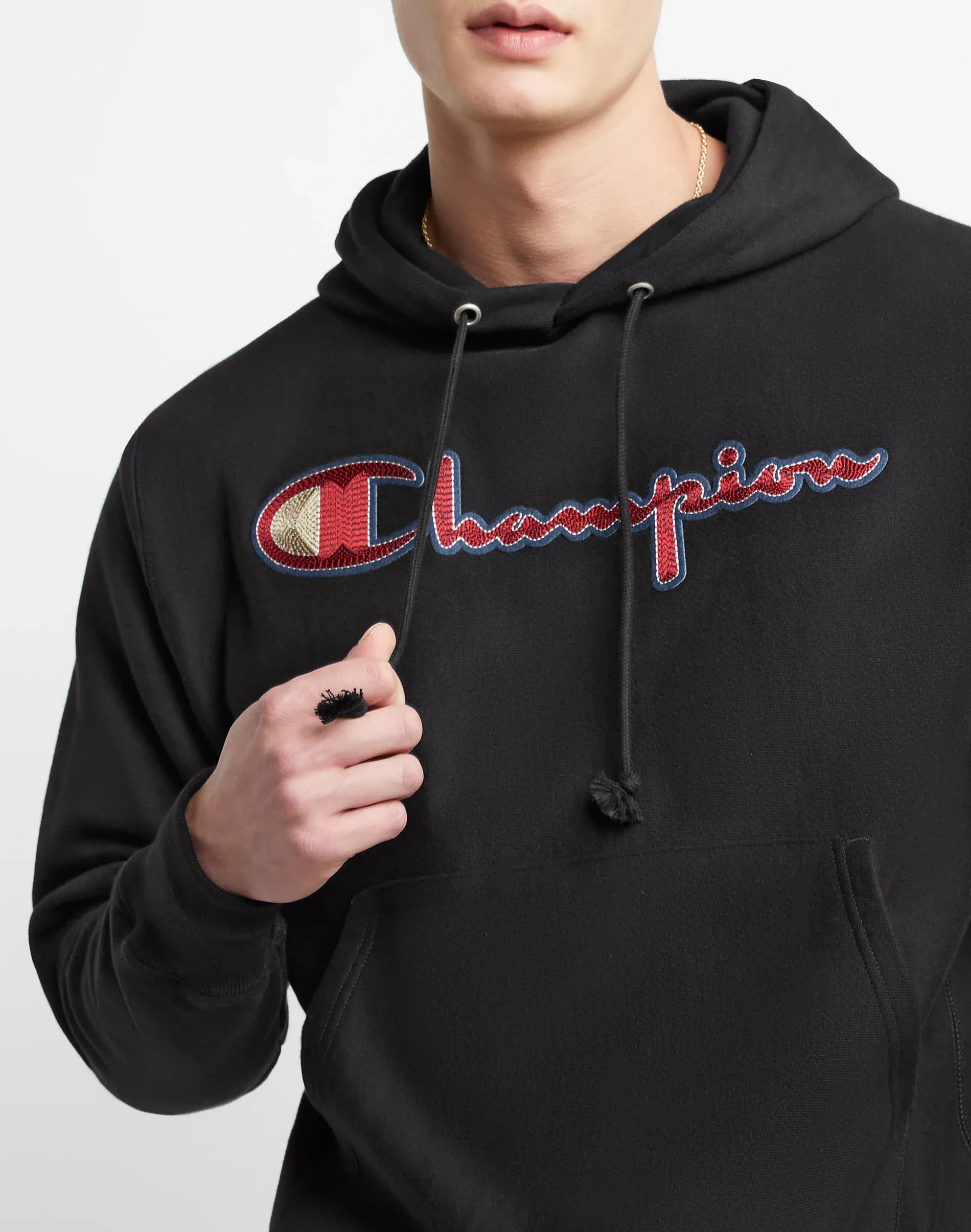 Champion Reverse Weave Hoodie, Spiral Stitchline Script