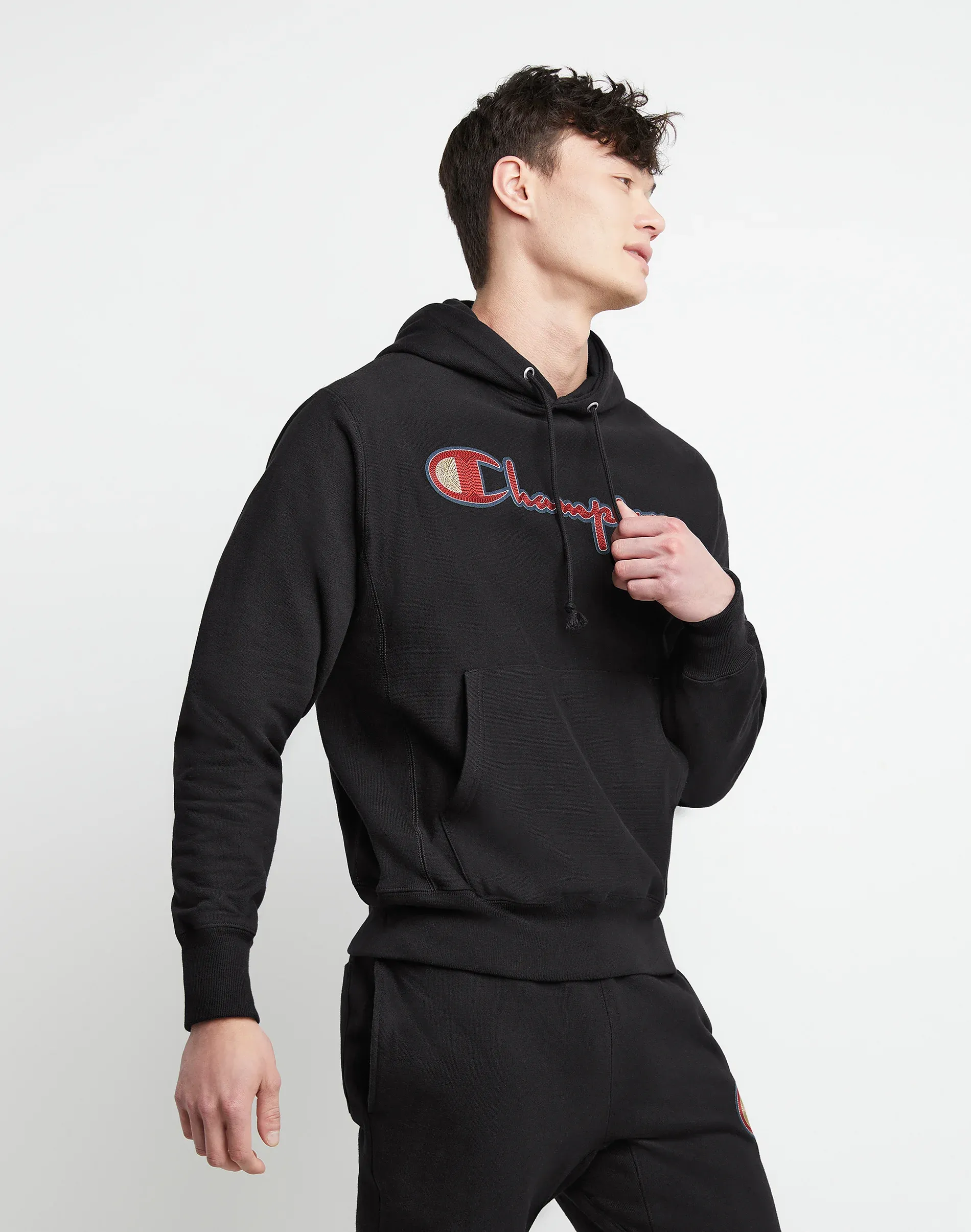 Champion Reverse Weave Hoodie, Spiral Stitchline Script