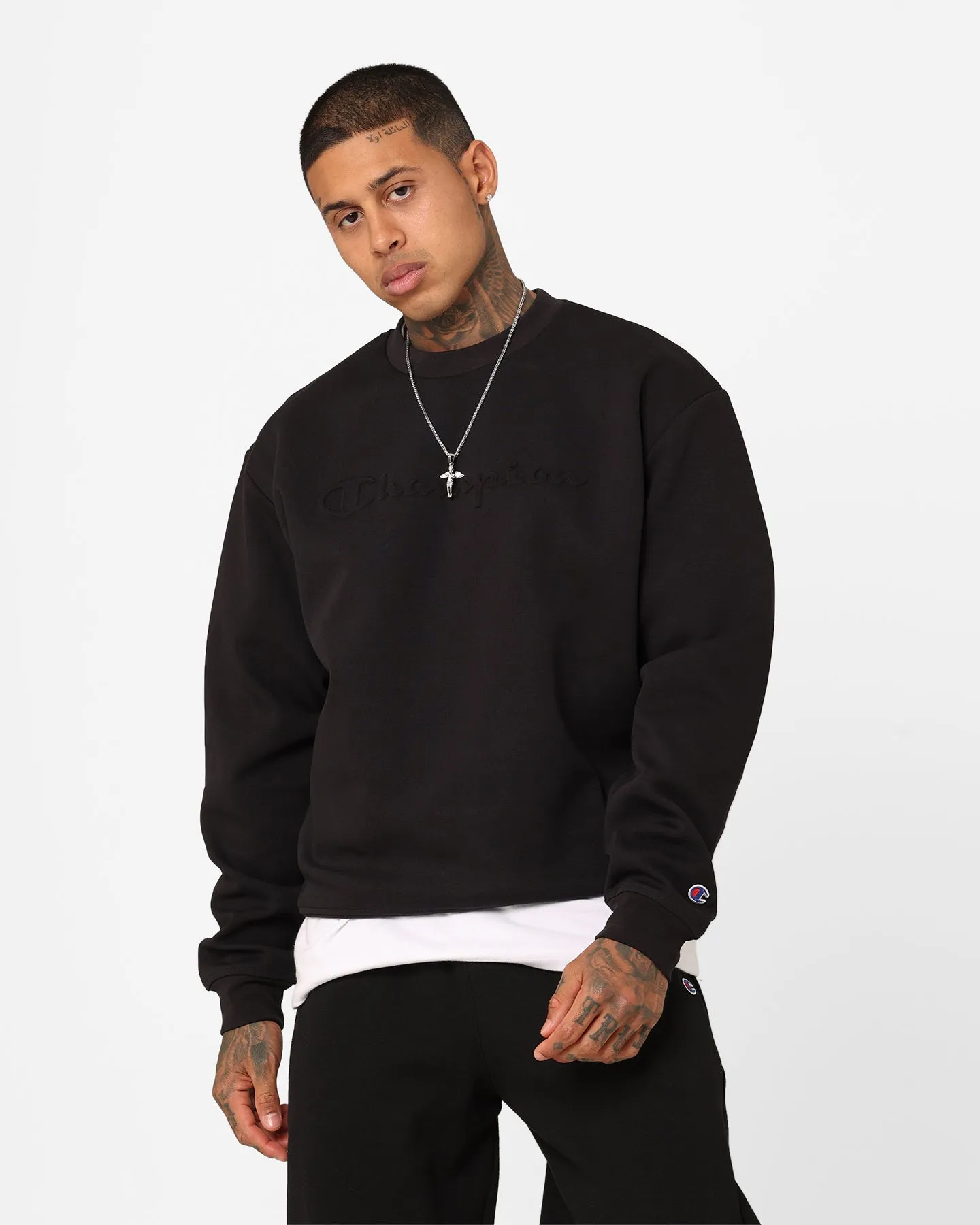 Champion Rochester Tech Crewneck Black