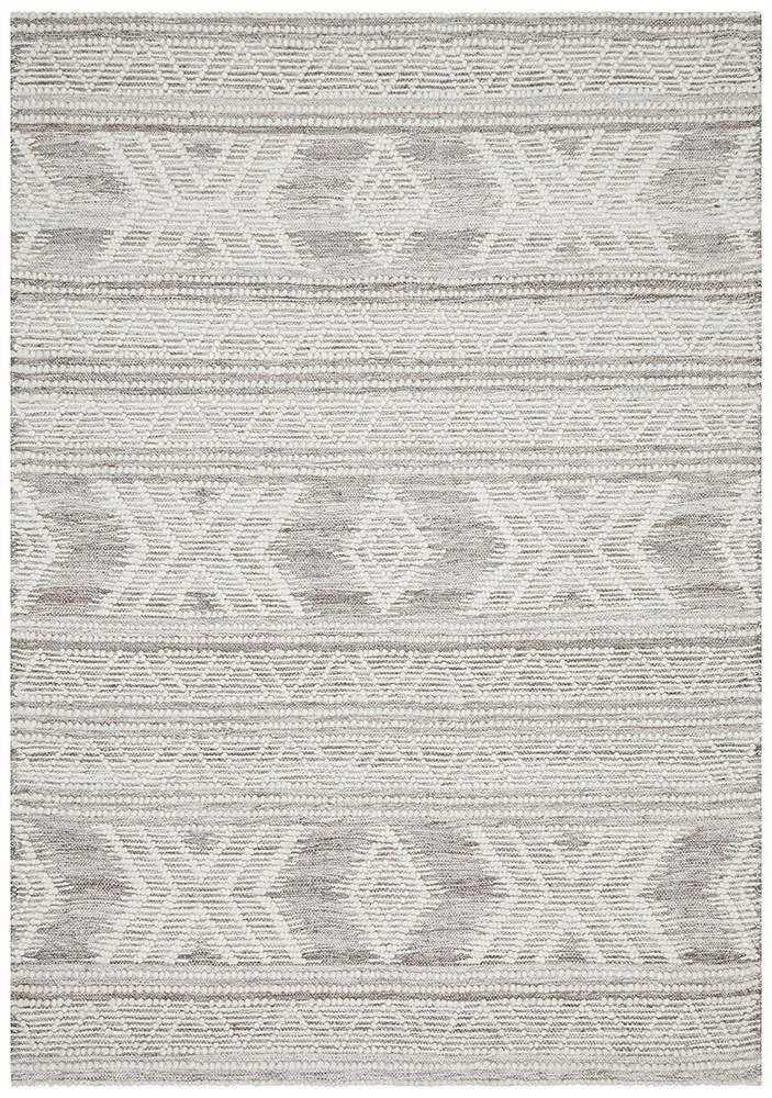 Charita Hand loomed Wool Rug  Natural