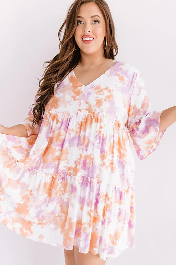 Color Story Tie Dye Shift Dress Curves