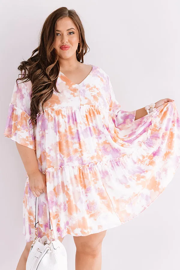 Color Story Tie Dye Shift Dress Curves