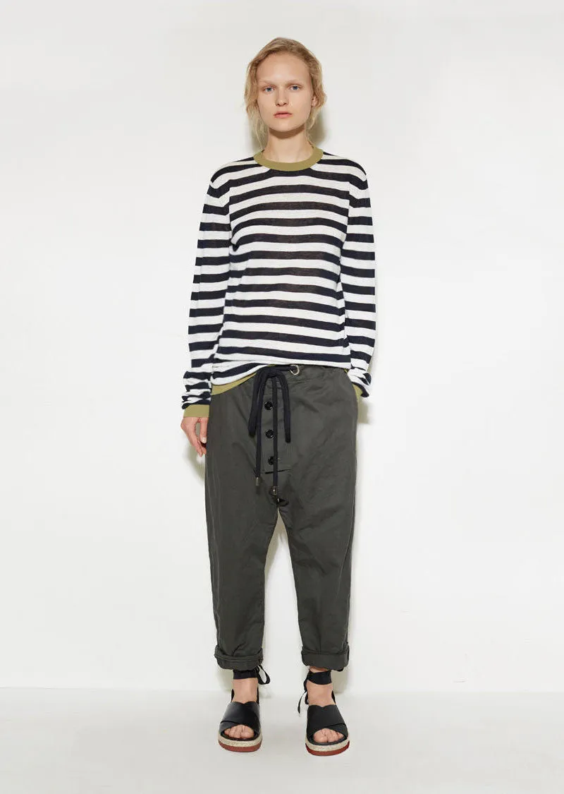 Contrast Stripe Pullover