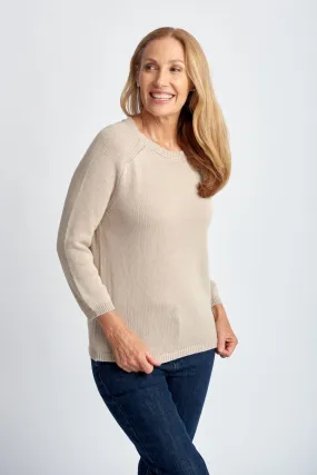 Cotton Raglan Jumper Sand