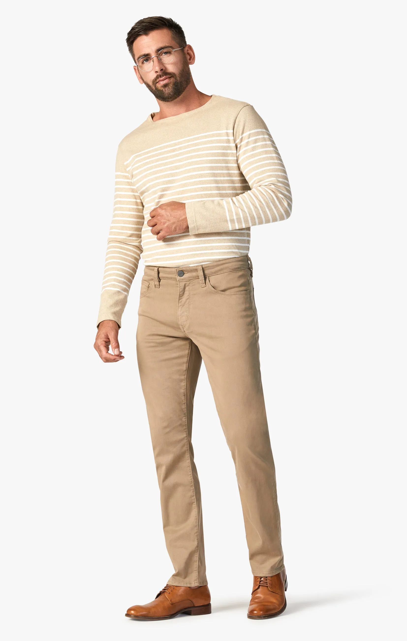 Courage Straight Leg Pants In Roasted Cashew Twill