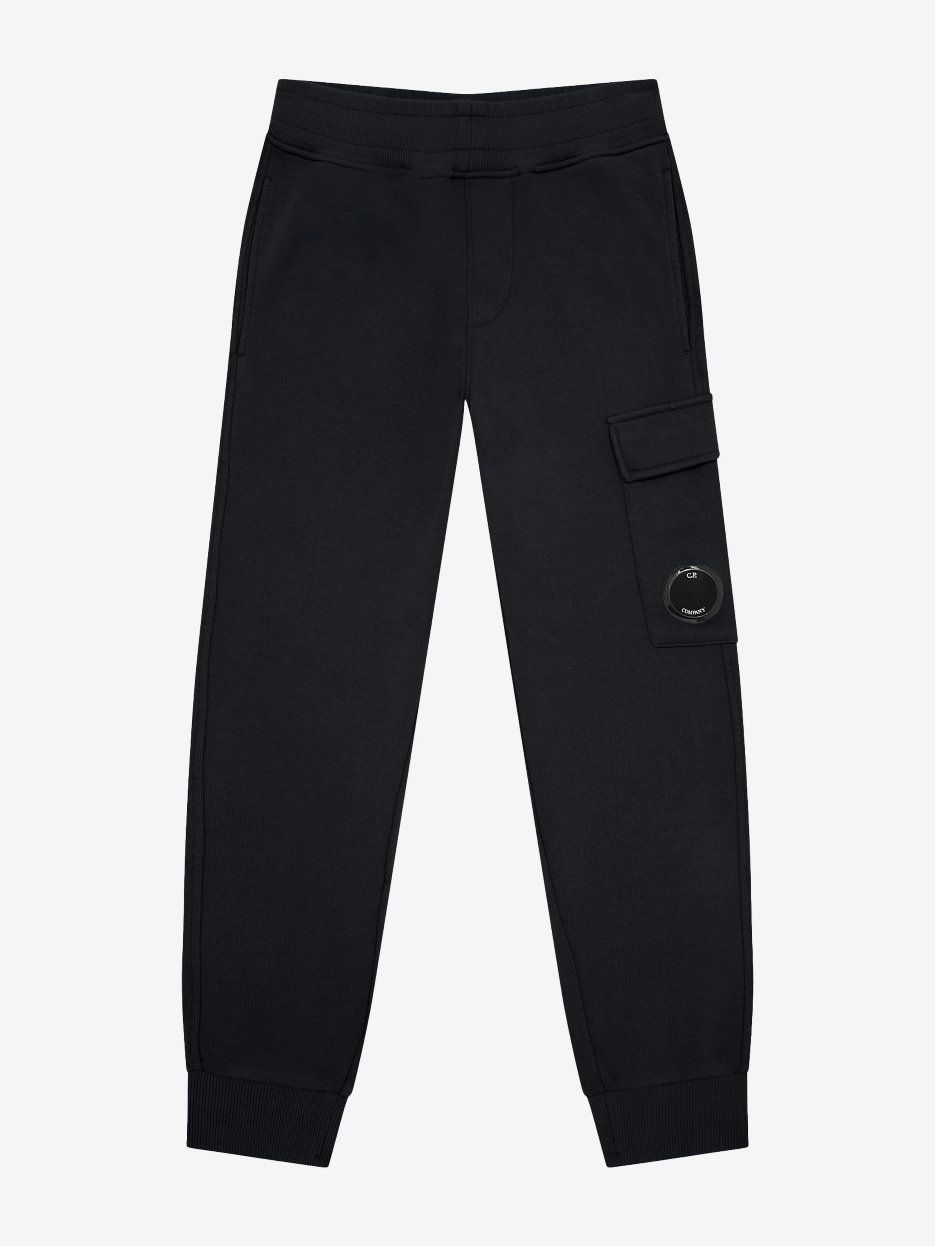 C.P. Company Boys Cargo Joggers in Black