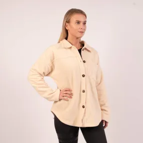 Cream Fleece Shacket