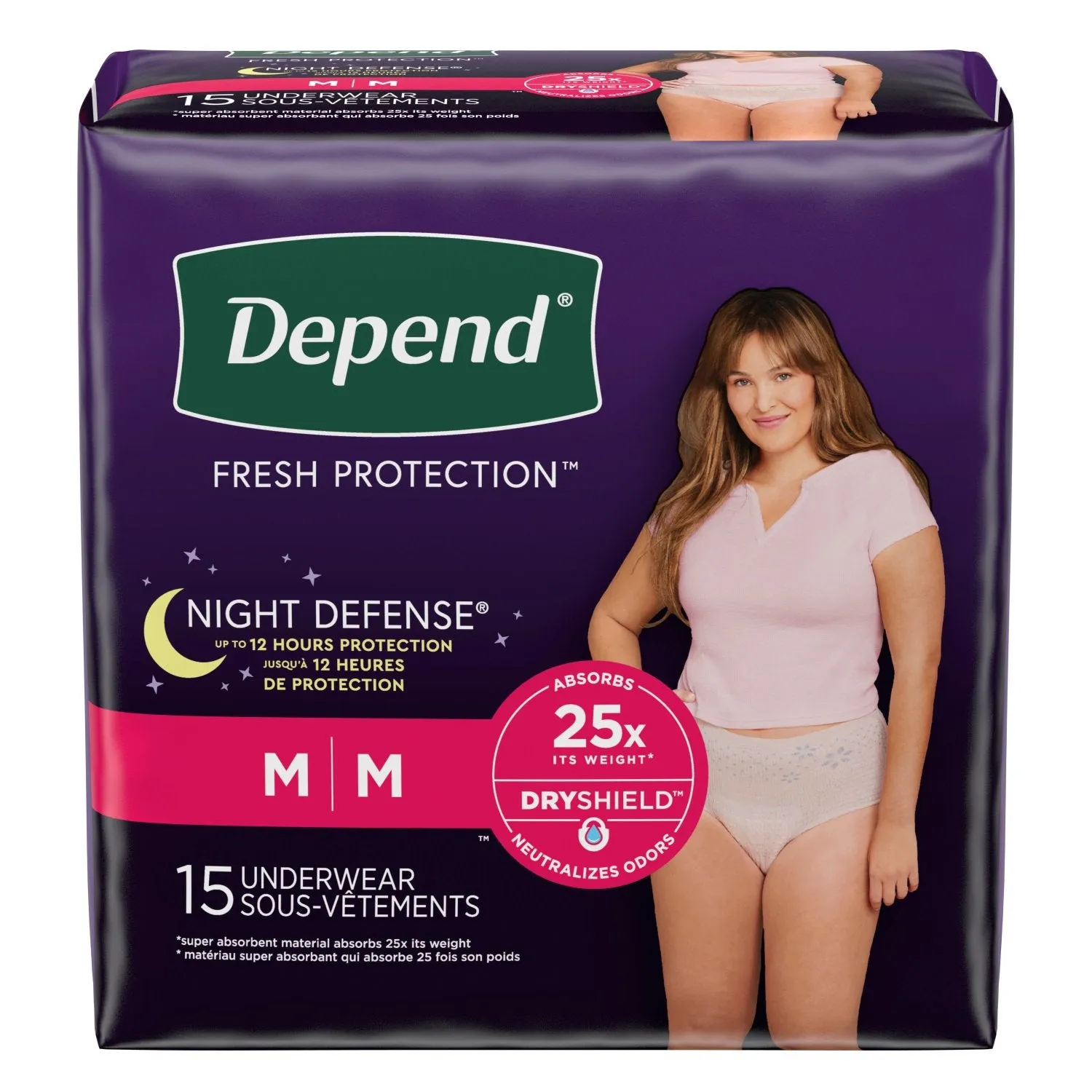 Depend Night Defense Incontinence Underwear for Women, Overnight