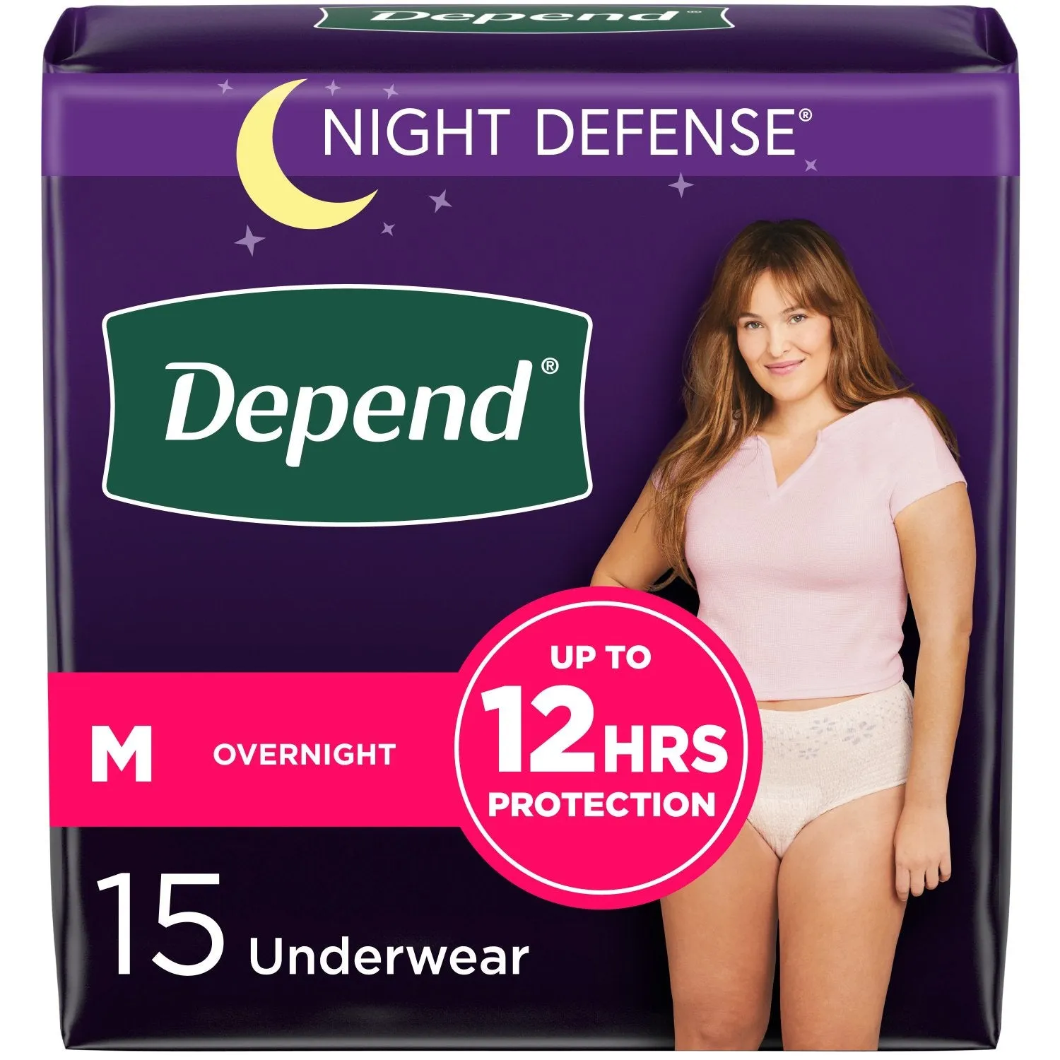 Depend Night Defense Incontinence Underwear for Women, Overnight