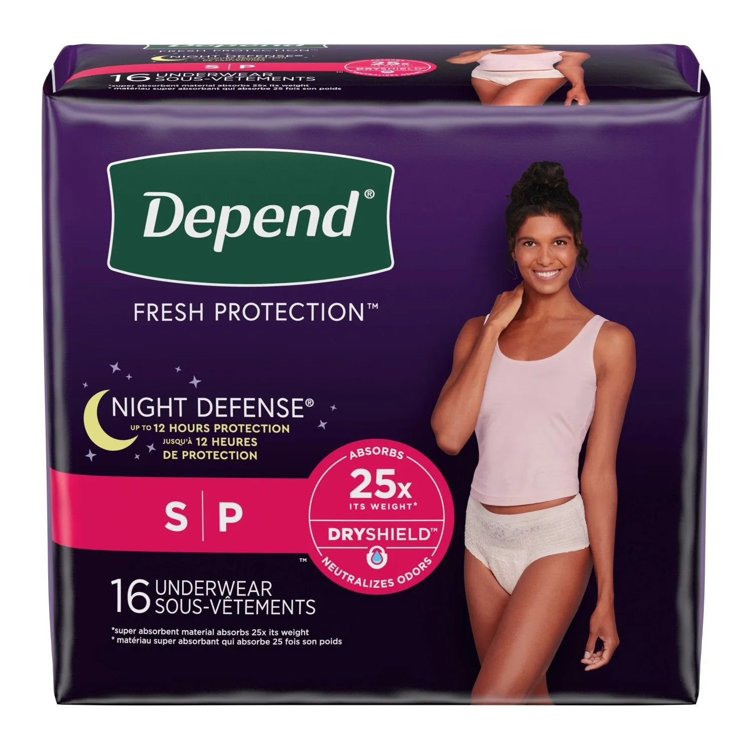 Depend Night Defense Incontinence Underwear for Women, Overnight