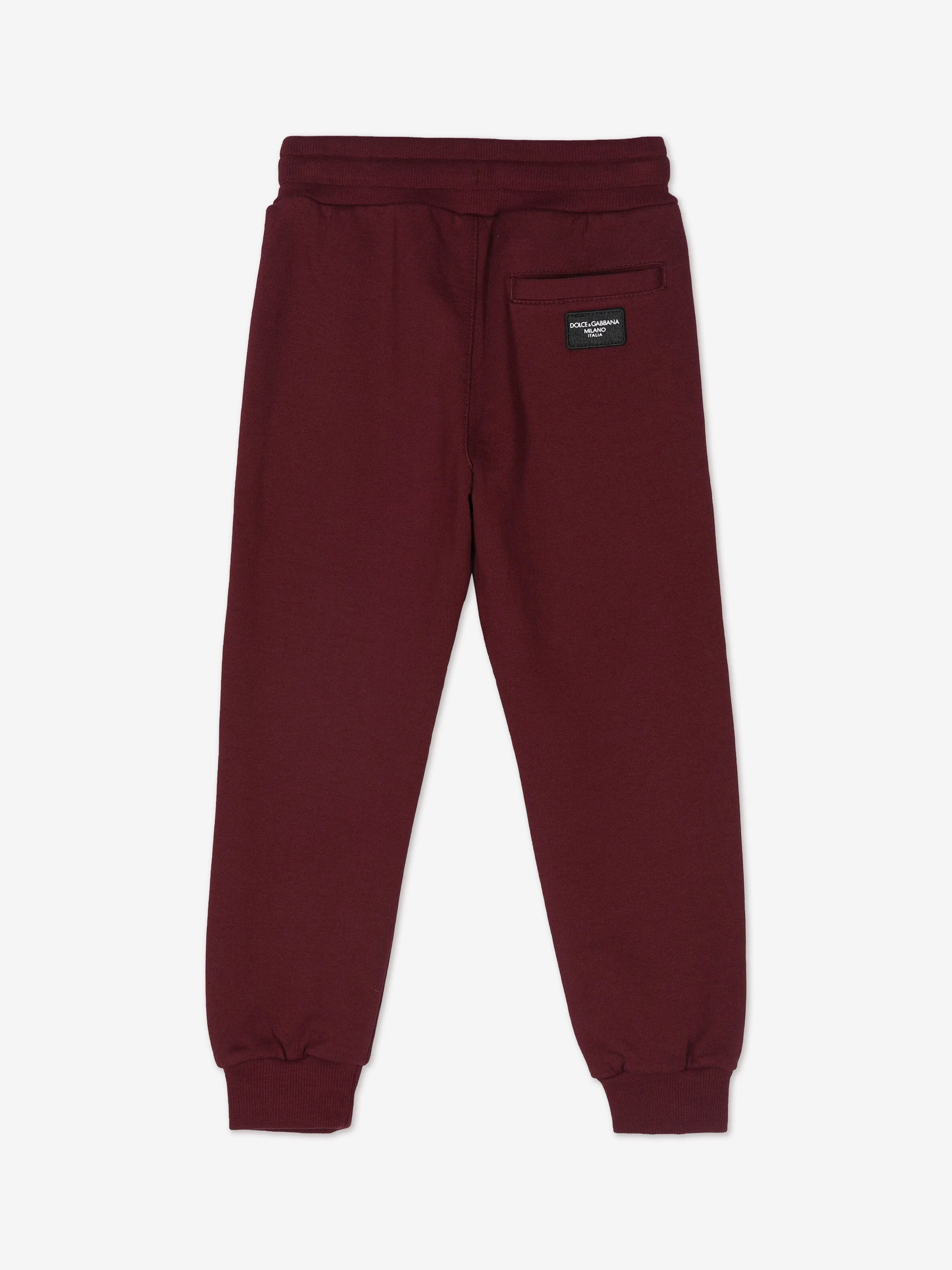 Dolce & Gabbana Boys Logo Joggers in Red