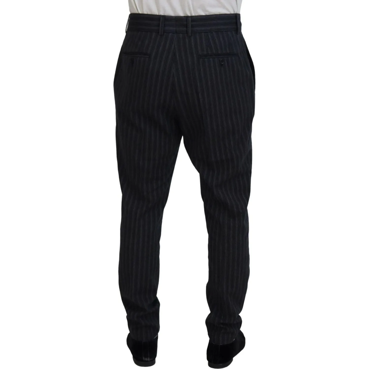 Dolce & Gabbana Elegant Striped Chino Dress Pants