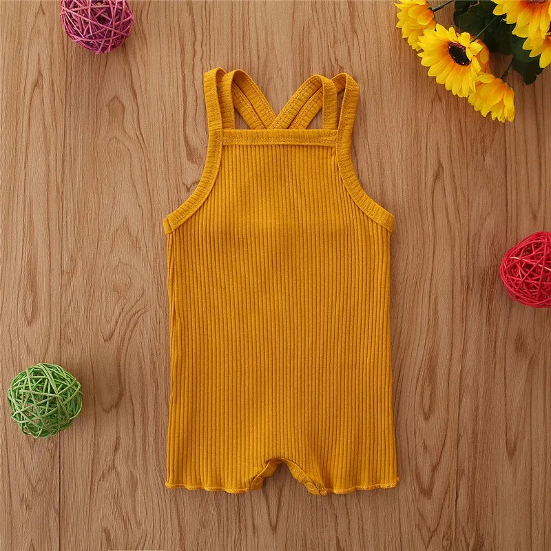 Earthy Summer Girls Cotten Romper