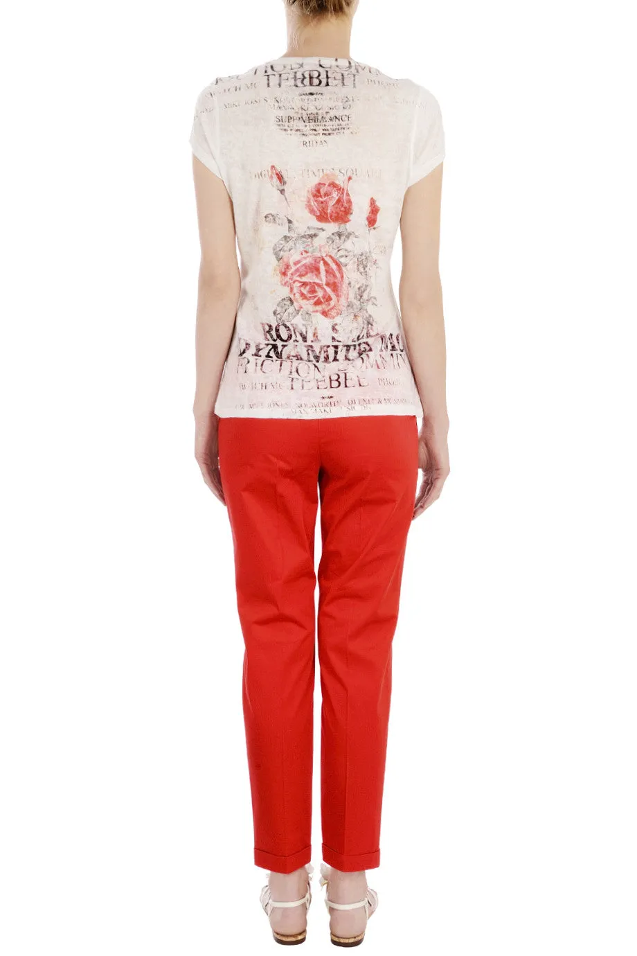 ELEGANT Red Chino Pants