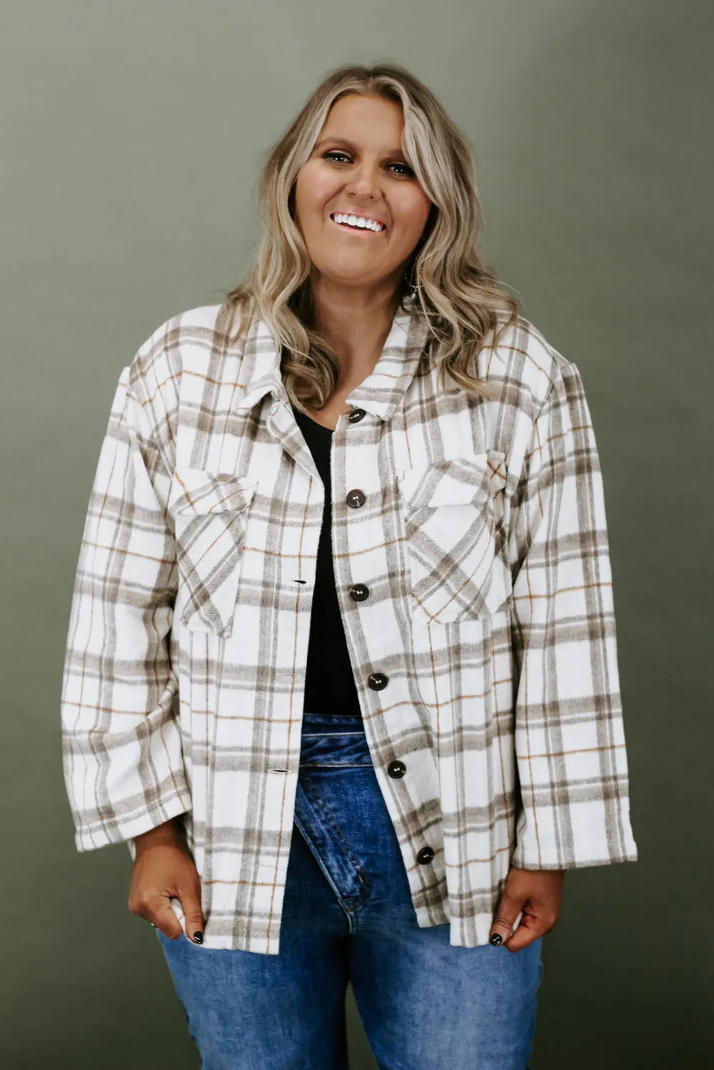 Ella Plaid Shacket, Multi