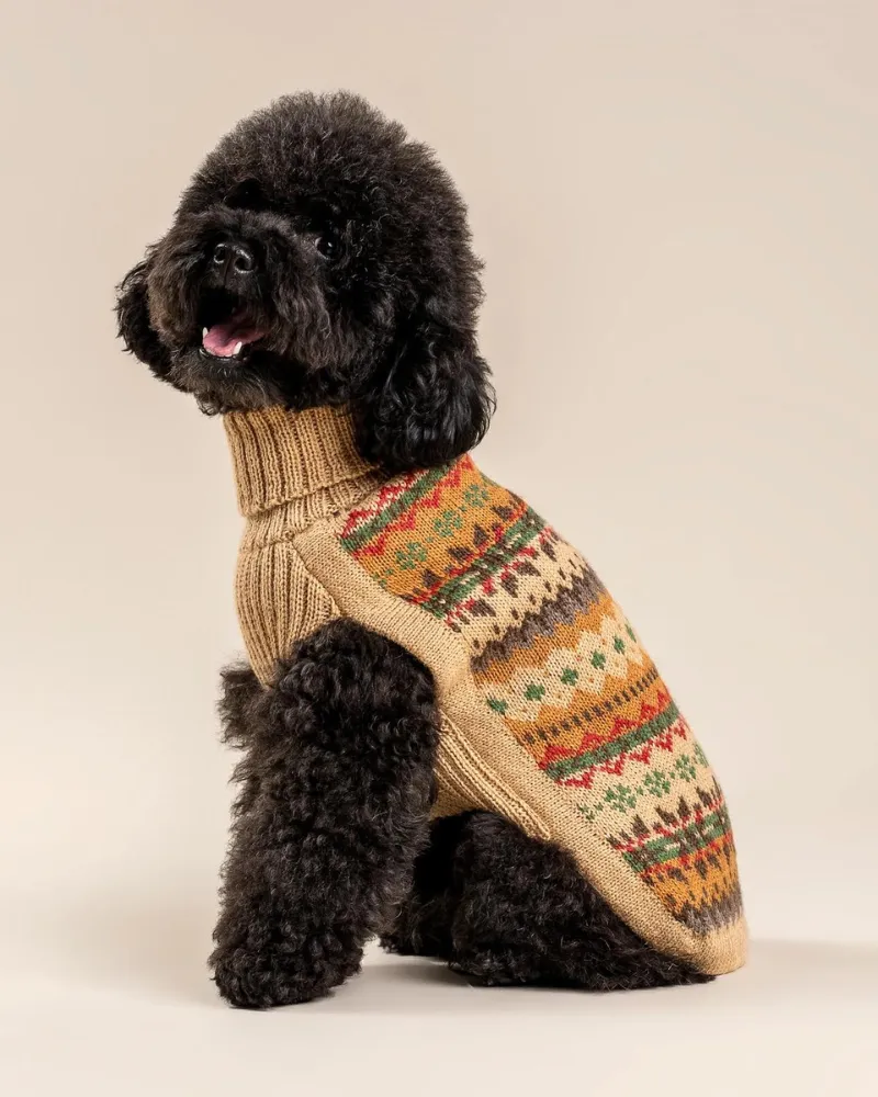 Fair Isle Finn Alpaca Dog Sweater (FINAL SALE)