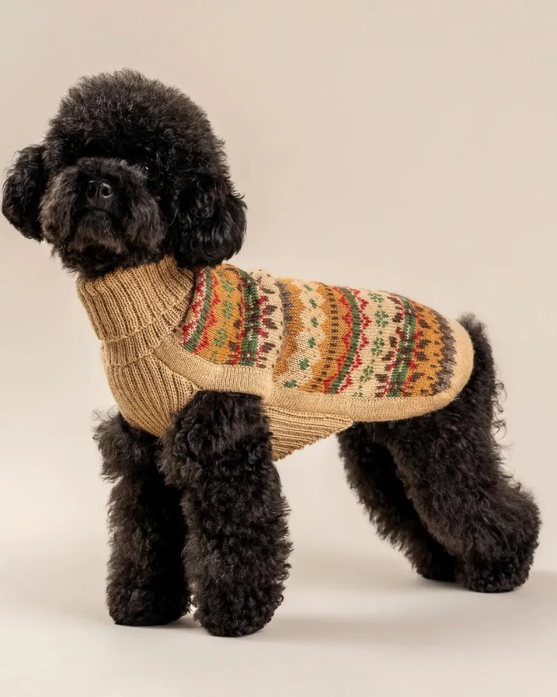 Fair Isle Finn Alpaca Dog Sweater (FINAL SALE)