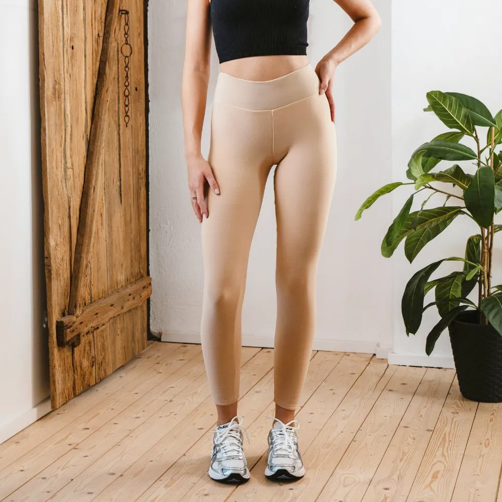 Fleece Leggings - Beige