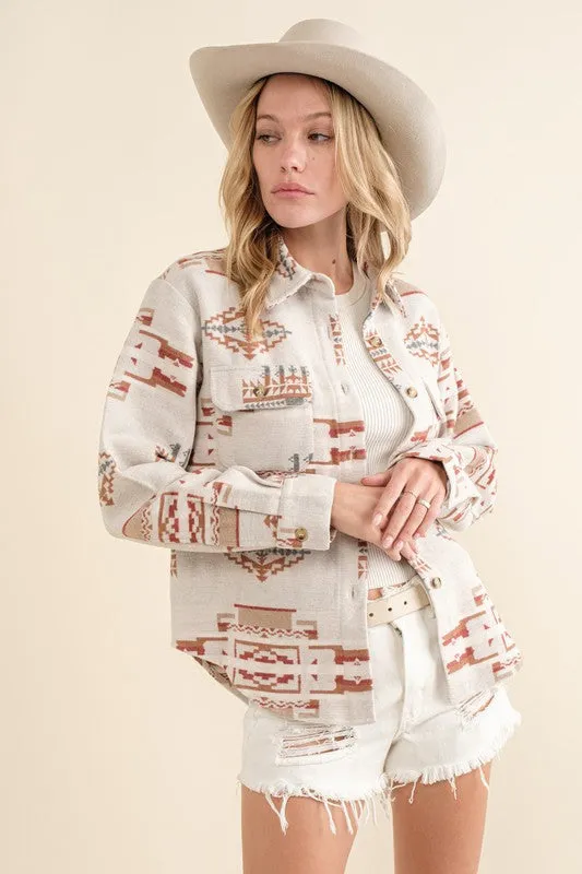 Head West Aztec Shacket