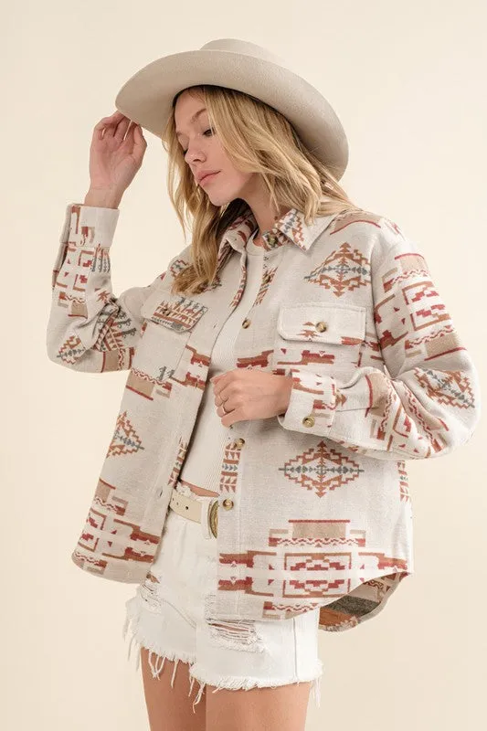 Head West Aztec Shacket