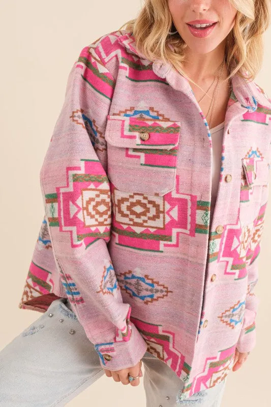 Head West Aztec Shacket