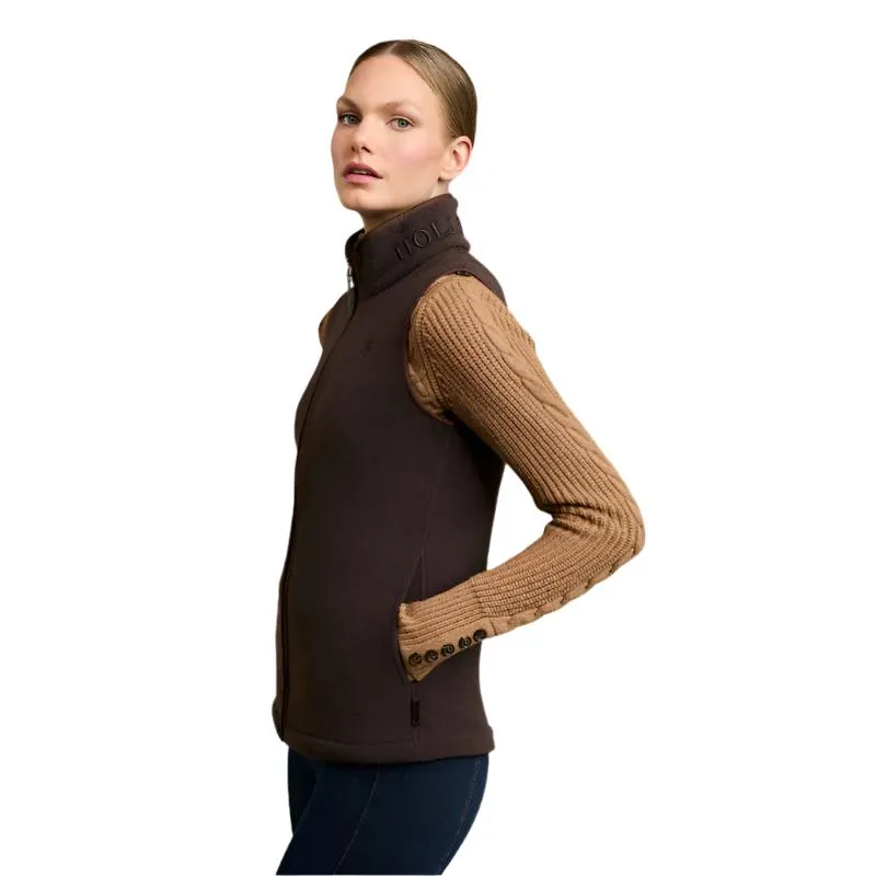 Holland Cooper Country Ladies Fleece Gilet - Chocolate