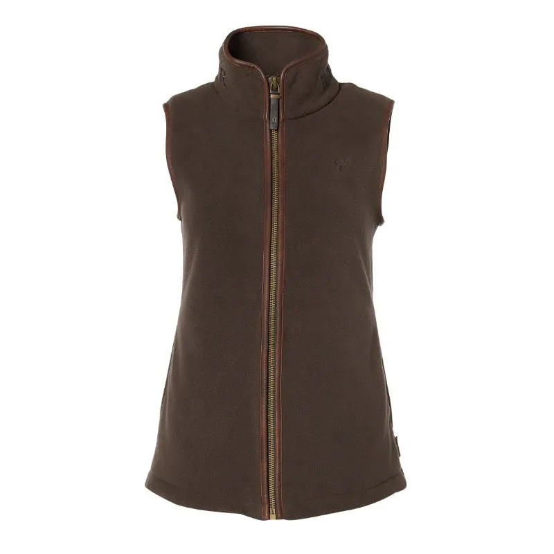 Holland Cooper Country Ladies Fleece Gilet - Chocolate