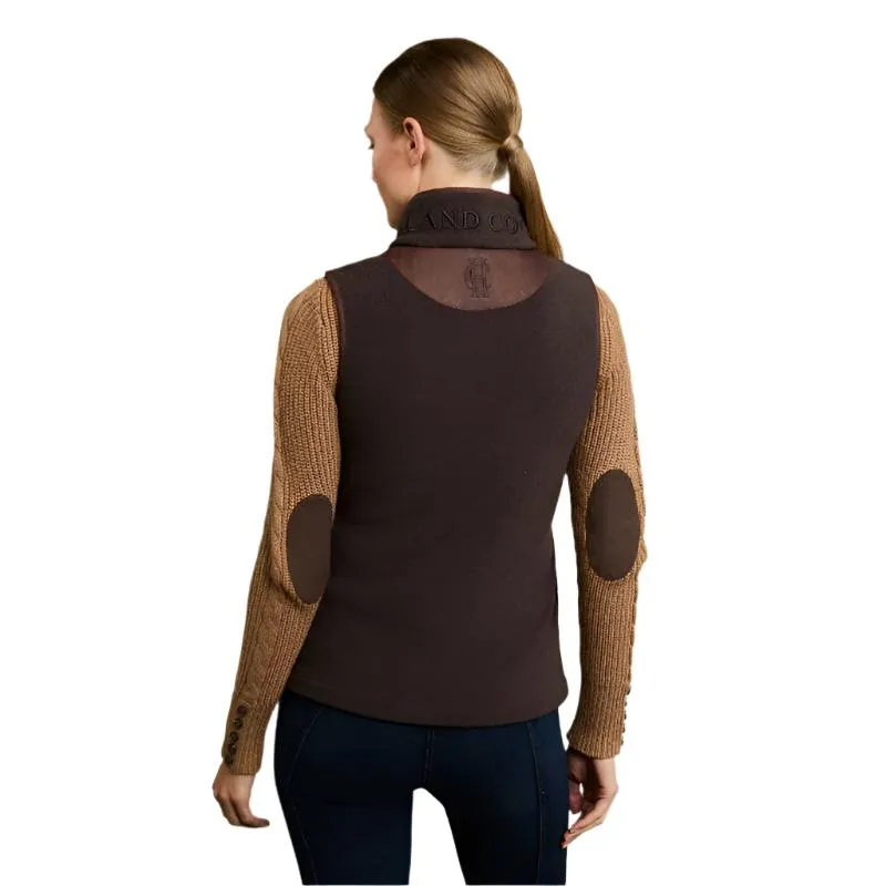 Holland Cooper Country Ladies Fleece Gilet - Chocolate