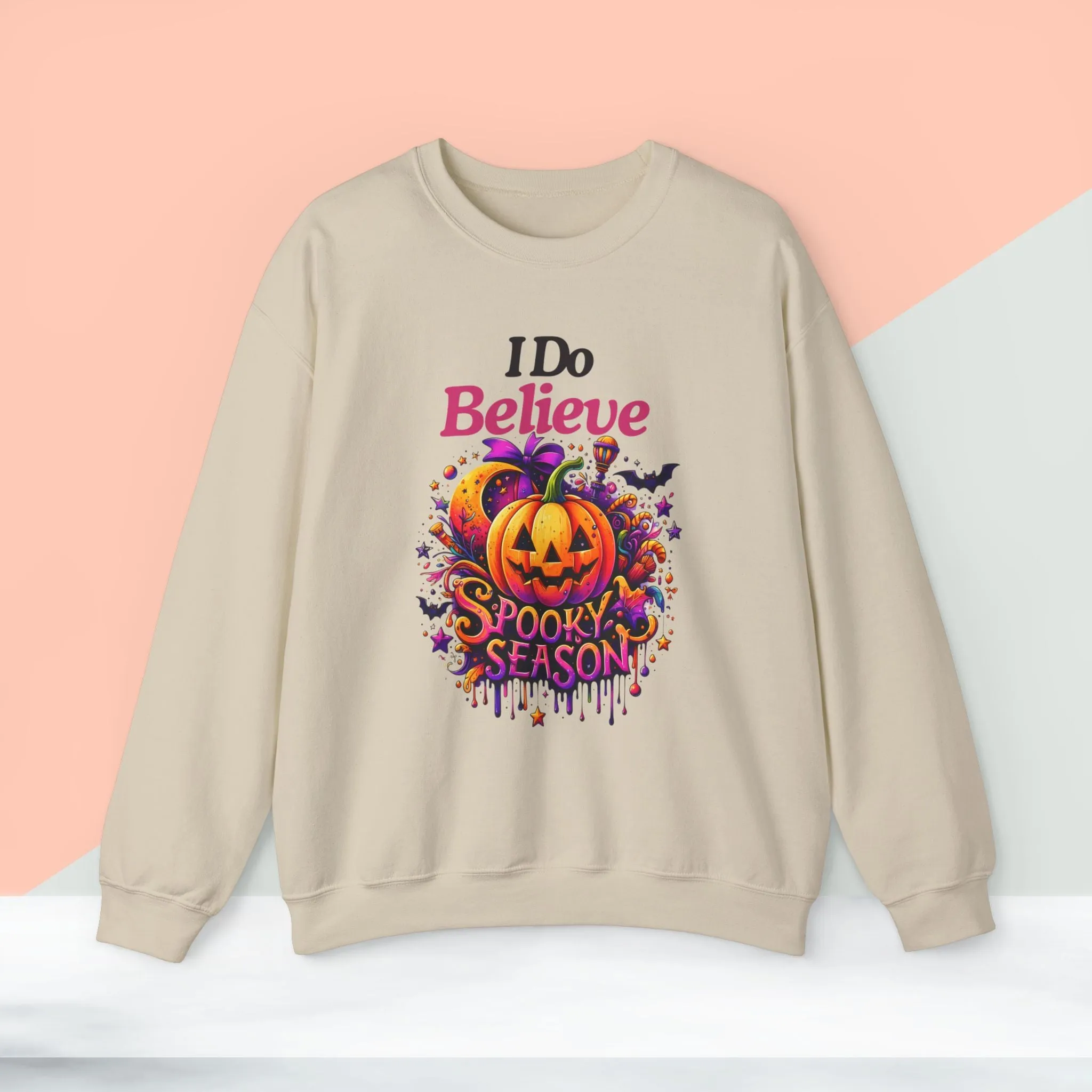 I Do Believe Spooky Season Halloween Sweatshirt, Happy Halloween Sweatshirt - Unisex Heavy Blend Crewneck, Halloween Sweatshirt, Cute Spooky Ghost sweatshirt.