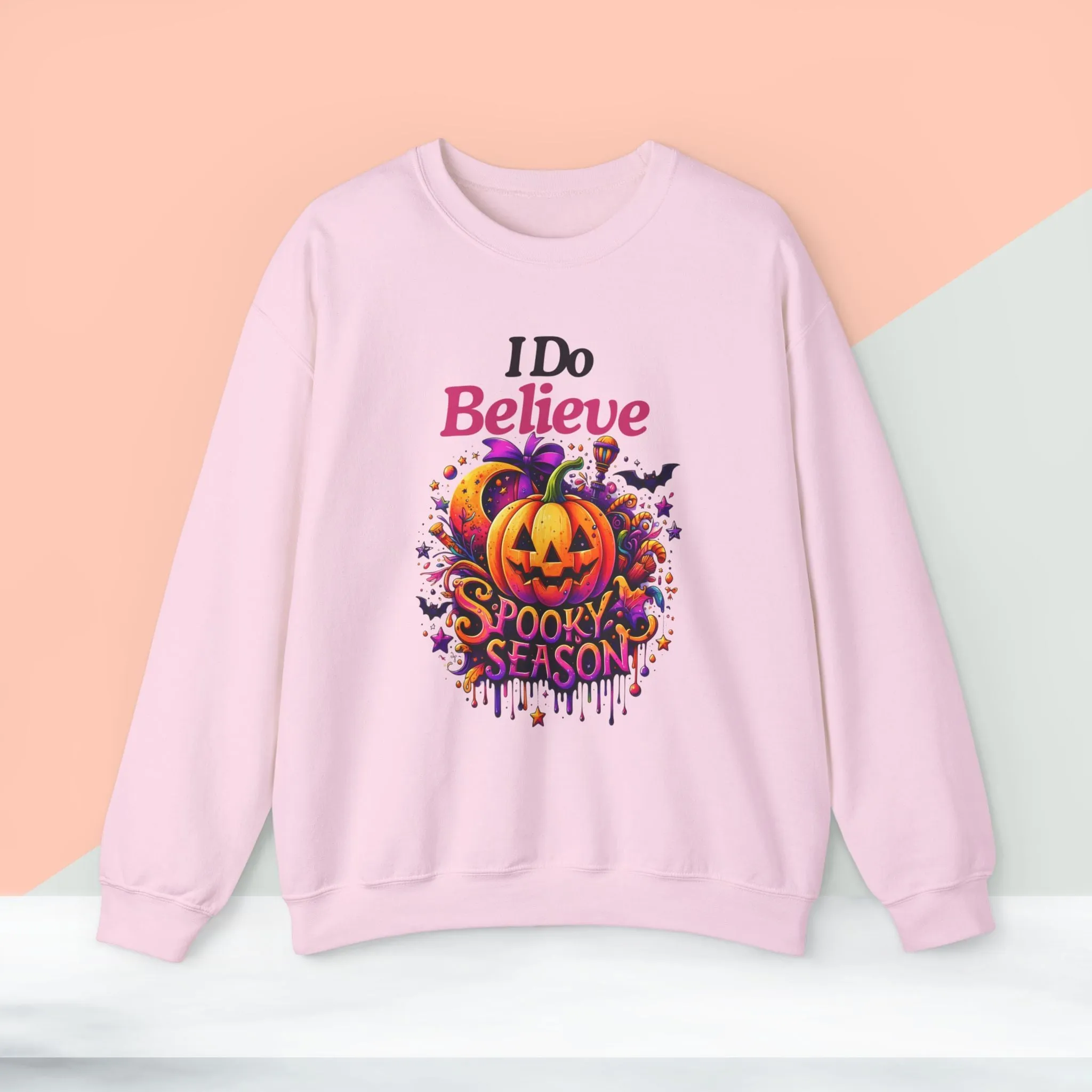 I Do Believe Spooky Season Halloween Sweatshirt, Happy Halloween Sweatshirt - Unisex Heavy Blend Crewneck, Halloween Sweatshirt, Cute Spooky Ghost sweatshirt.